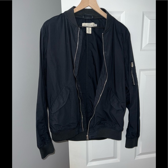 H&M Jackets & Coats Mens Hm Bomber Jacket Navy Medium Poshmark